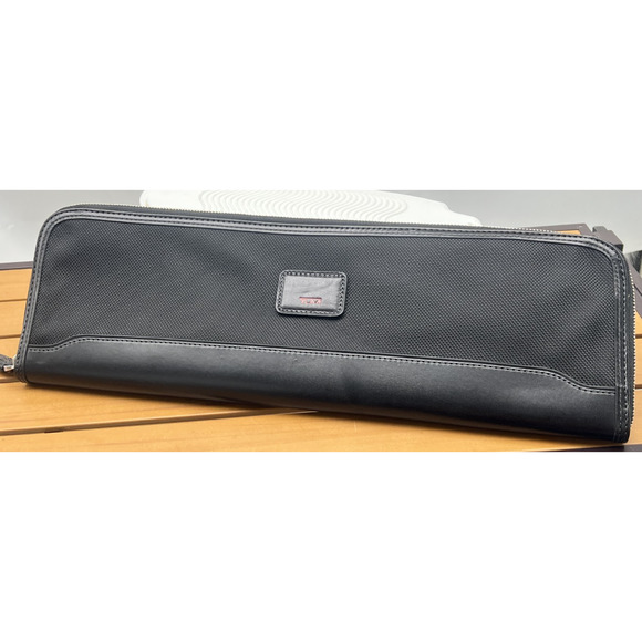 Tumi Black Ballistic Nylon Leather Trim Neck Tie Travel Case - Picture 1 of 9